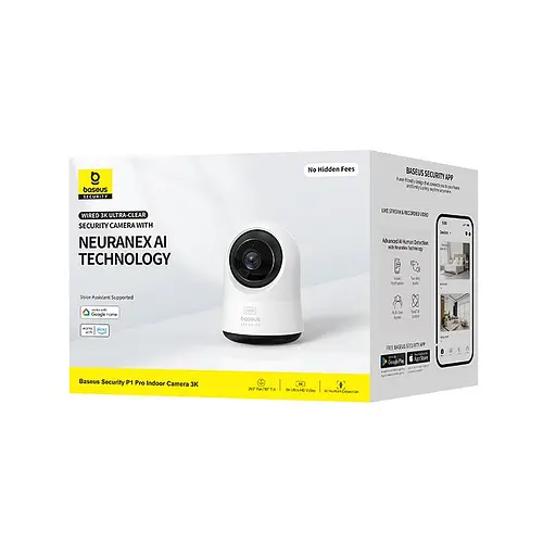 IP-камера відеоспостереження Baseus Security P1 Pro Indoor Camera 3K білий (Adapter Not Included) - фото 3