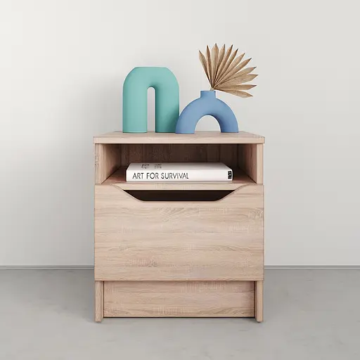 Приліжкова тумба MebelStar Лілу 40x40x44,5 см Дуб сонома (MBS-1383) - фото 2