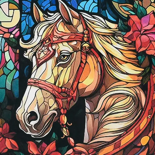 Алмазна мозаїка Білий вершник Strateg DEEX16289 не повна викладка 30х30 см - фото 1