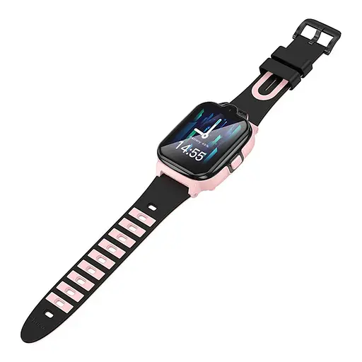 Детские смарт-часы Hoco y104 с поддержкой 4G черно-розовый - фото 2