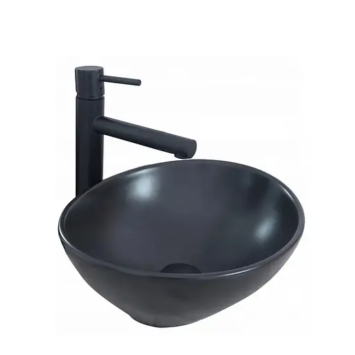 Умивальник Rea Sofia black mat накладний чорний матовий REA-U0333, Чорний матовий - фото 1