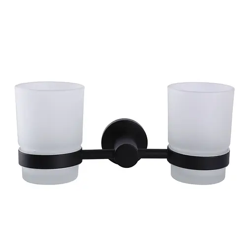 Склянка подвійна Globus Lux BS8428 SUS304 чорний матовий - фото 2