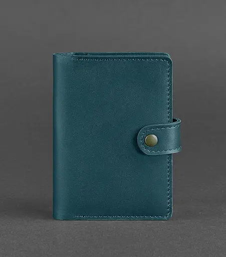 Кожаная обложка для паспорта 3.0 зеленая - фото 1