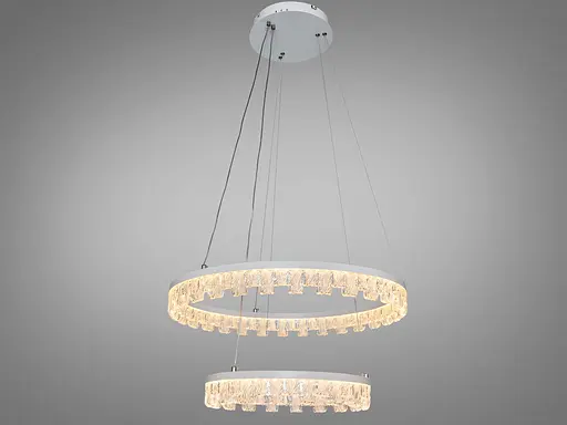 Светодиодная люстра 140Вт черная 2 кольца пульт - фото 2