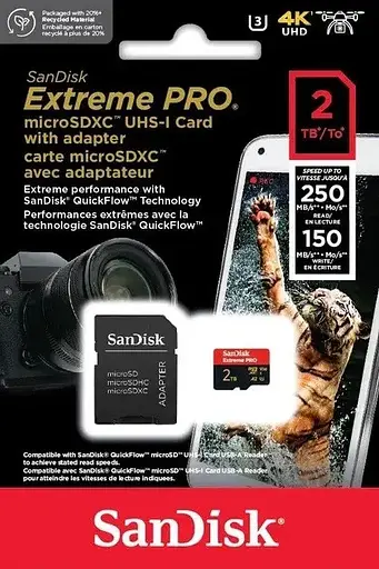 Карта памяти SanDisk 2 TB microSDXC Extreme PRO (SDSQXCD-2T00-GN6MA) - фото 2