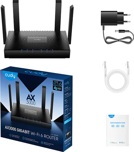 Маршрутизатор Cudy WR3000_EU V1.0, AX3000 Gigabit Wi-Fi 6 Mesh Router - фото 5