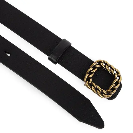 Ремінь шкіряний жіночий НС-2539 (110 см) чорний - фото 3