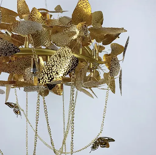 Люстра в стиле Серпента с нежными бабочками Ст. Y 05 GD | Line F - фото 4