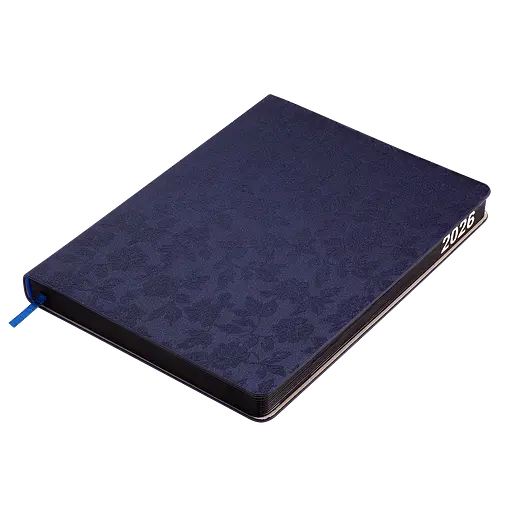 Щоденник датований Buromax Bloom 2026 A5 штучна шкіра темно-синій (BM.21156-03) - фото 2