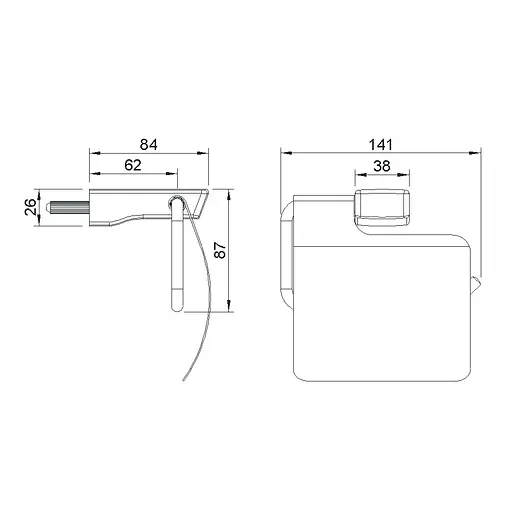 Тримач туалетного паперу Imprese Grafiky ZMK04180822 Чорний - фото 2