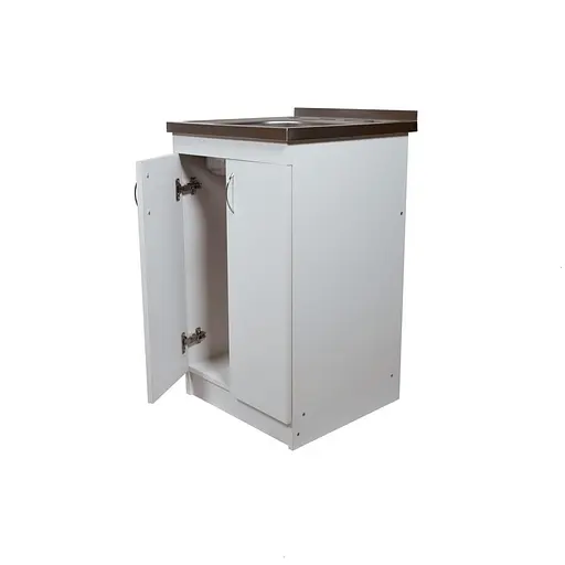 Кухонна тумба з накладною мийкою в комплекті ЛДСП 50х50х83 см Біла (52866-0112) - фото 4