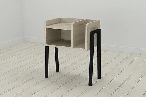 Тумба модульна Ferrum-decor Амелі 540x450x320 метал Чорний ДСП Сонома 16 мм (FRD-103007)