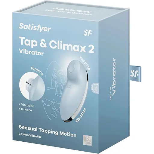 Вібростимулятор-пульсатор Satisfyer Tap & Climax 2 Blue - фото 7