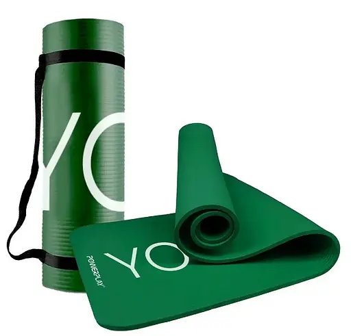 Коврик для йоги и фитнеса PowerPlay 4151 NBR Performance Mat Зеленый (183x61x1.5) (PP_4151_Green) - фото 1
