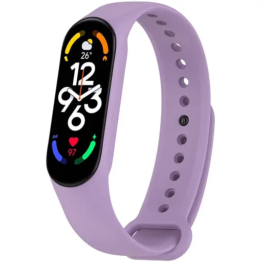 Силиконовый ремешок для Xiaomi Mi Band 7/6/5 Сиреневый / Elegant Purple