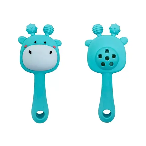 Силіконовий прорізувач-брязкальце "Жираф" Mega Zayka MGZ-0428(Turqouise) - фото 1