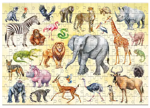 Монтессорі пазл Dodo Тварини Сафарі, 200 елементів (300628) - фото 2