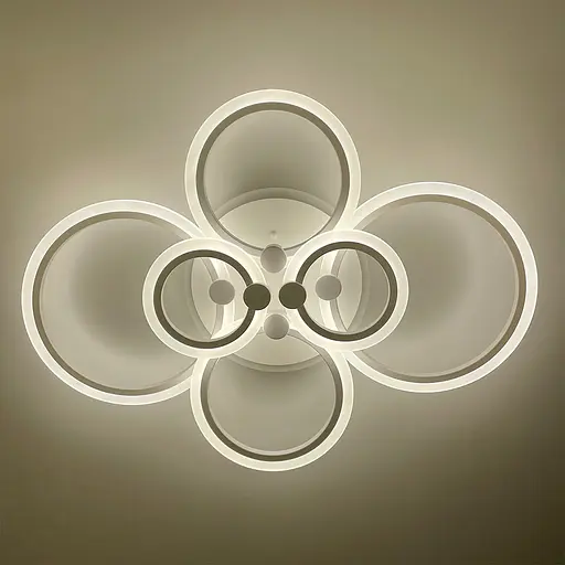 Светодиодная люстра Senta на 6 колец в белом корпусе Line.F A 2374/6 RGB WT - фото 5