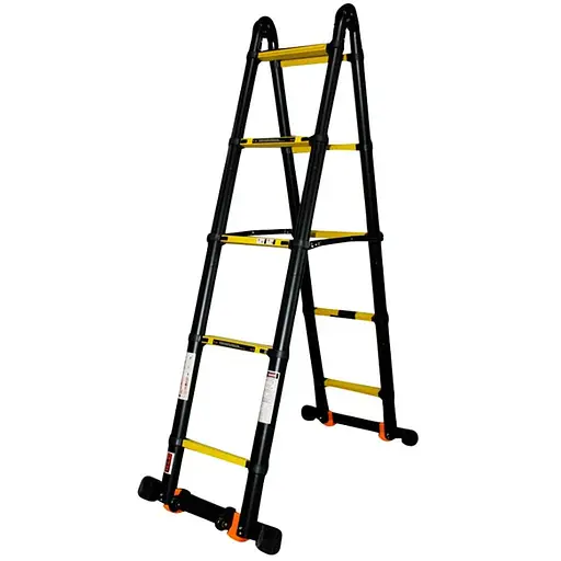 Лестница универсальная телескопическая GTM KME3042B 2x5 алюминиевая, 4200 мм (39420) - фото 1