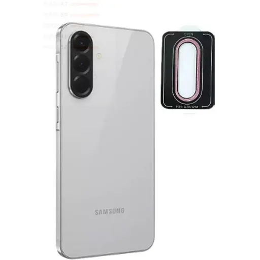 Захисне скло на камеру DK для Samsung Galaxy A56 A566 Lens Metal Ring Eagle Eye 020527 pink