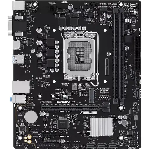Материнская плата Asus Prime LGA1700, H610M-R-SI, H610, 2xDDR5, Int.Video (CPU), 4xSATA3, 1xM.2, 1xPCI-E 4.0x16, 1xPCI-E 3.0x1, ALC897, RTL 3xUSB3.2/4xUSB2.0, VGA/HDMI/DP, MicroATX