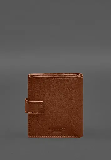 Кожаная обложка-портмоне для военного билета офицера запаса (широкий документ) Светло-коричневый - фото 8