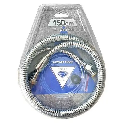Шланг для душу Topaz TSH-6004 150см, Хром - фото 2
