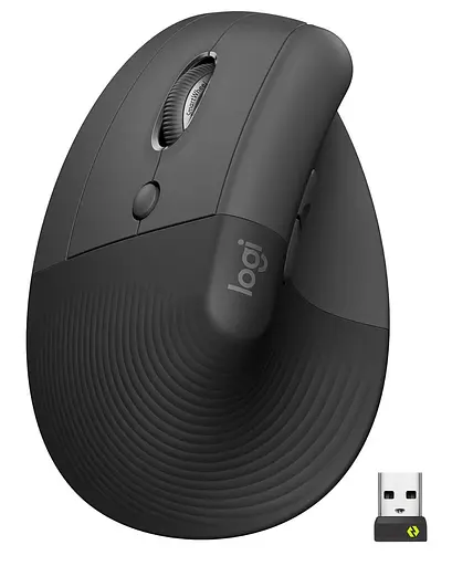 Беспроводная мышь Logitech Lift Left Vertical Ergonomic Mouse Wireless/Bluetooth Graphite (910-006474) - фото 1