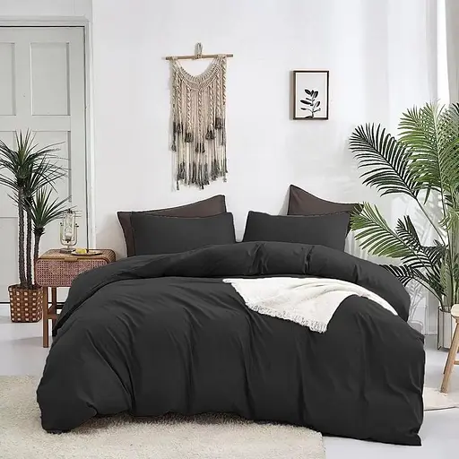 Наволочка 70х70 см бязь черного кольору 326819