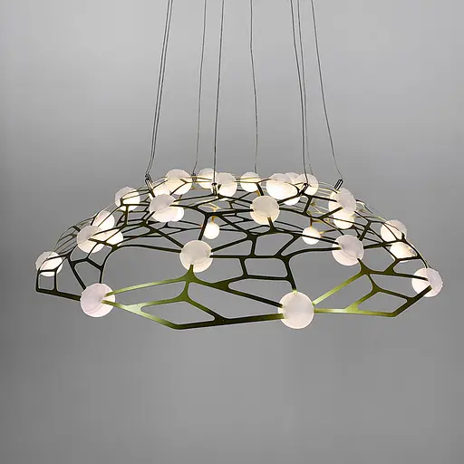 Підвісна LED люстра Sunnysky у золотому корпусі Line.F TG 01D60 - фото 7