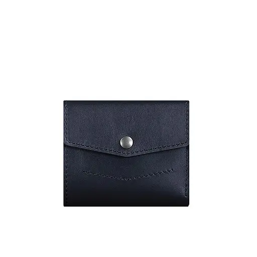 Кожаный кошелек 2.1 темно-синий Краст - фото 7