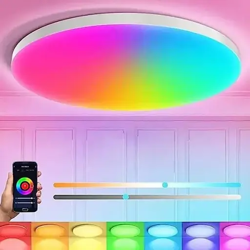 Потолочный LED светильник Ceiling Lamp Smart с RGB-подсветкой и пультом управления 24 Вт. - фото 6