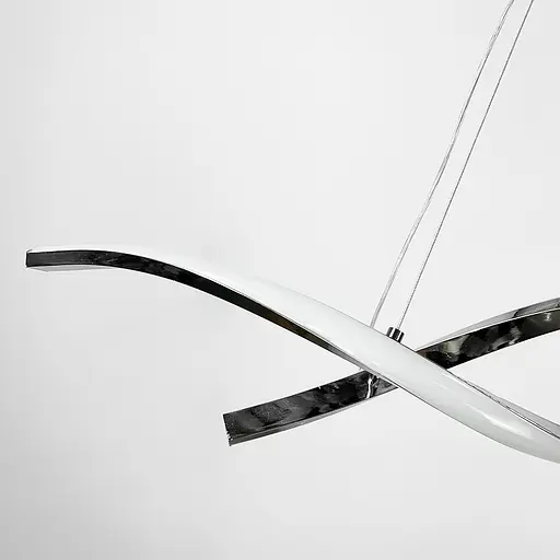 Видовжена люстра Gemo Led у срібному каркасі 120 см Line.F H 18L-1200 CH - фото 8