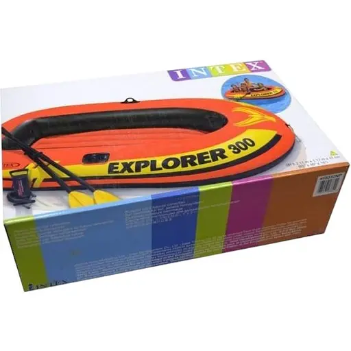 Двомісний надувний човен Intex Explorer Pro 300 Set 58358 весла, ручний насос, 3-камерний 244х117 см - фото 4