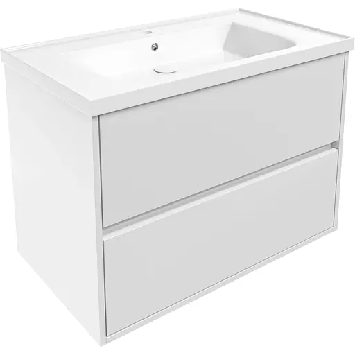 Тумба підвісна Imprese Laska з умивальником 80 см Білий f3217W Білий - фото 1