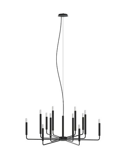 Підвісний світильник, люстра Nowodvorski 11462 Orto XII A E14 12x10W IP20 чорний - фото 1