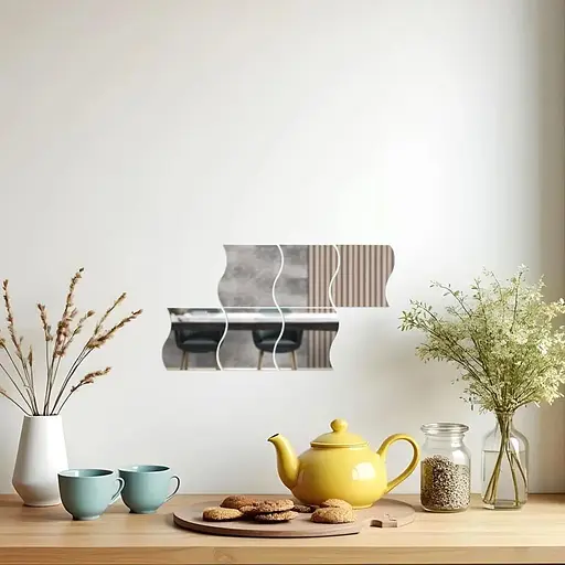 Дзеркальний декор Wall Sticker SW-00002509 акриловий самоклеючий 120х80 мм 6 шт. срібло - фото 6