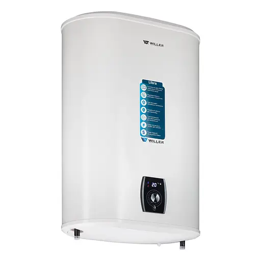 Водонагреватель Willer Libra, 2 кВт, сухой ТЭН, 50 л, прямоугольный, универсальный, белый (EVH50DRI) - фото 2