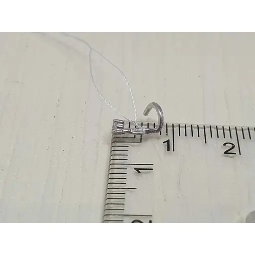 Срібна сережка-пірсинг Астор в ніс з фіанітом. 818-2121Р - фото 3