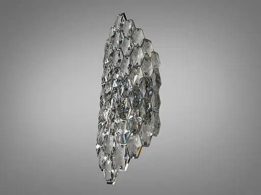 Бра класичне хром кришталеве під дві лампи - фото 1