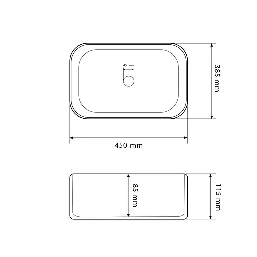 Умивальник VBI Lesina white накладний VBI-015300, Білий - фото 2