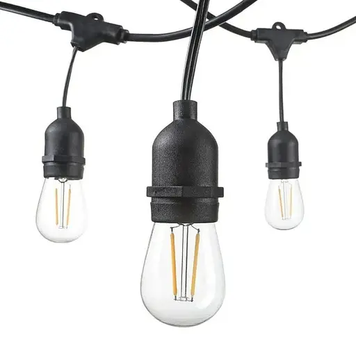 Вулична LED гірлянда Vintage Edison 10 ламп E27 довжина 7,5 м для подвір'я та тераси, водонепроникна декорація - фото 1