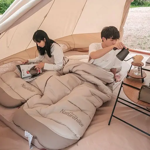 Спальный мешок с капюшоном Naturehike B400 NH21MSD11 (220 х 85см) Бежевый - фото 8