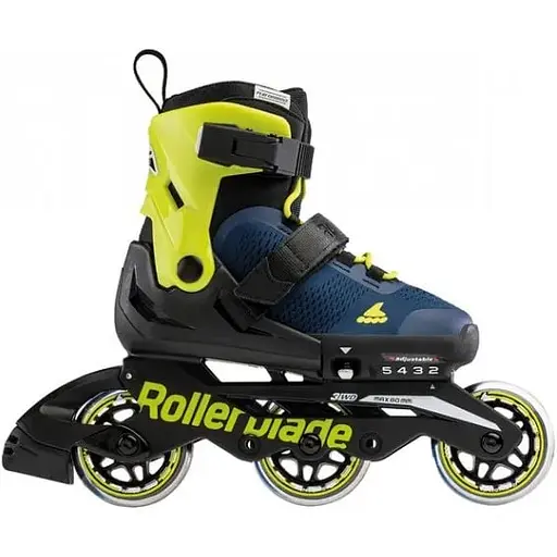 Ролики Rollerblade Microblade 3WD 28-32 Pacific Blue/Lime (1012-07221700-159-28-32) - фото 2