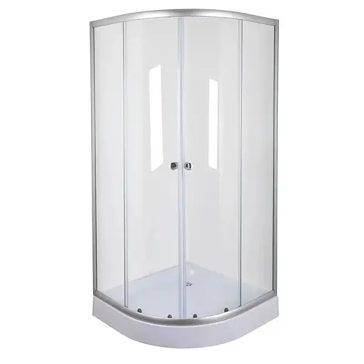 Душевая кабина без поддона Mixxus Plain SC01-90x90x185 -TR хром прозрачное стекло 4 мм MI6899, Универсальная, прозрачная, хром - фото 1