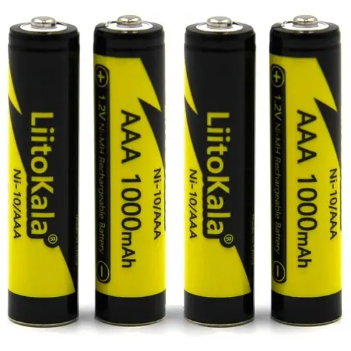 Аккумулятор LiitoKala Ni-10/AAA 1.2V 1000mAh (Черный с желтым) - фото 9