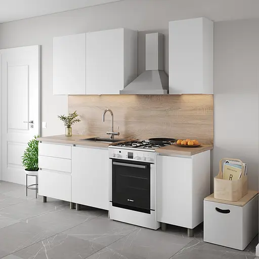 Кухня модульная MebelStar Нео 1,6 м Аляска белый (MBS-1803) - фото 2