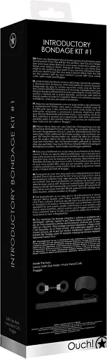 Набір для бондажу Ouch! Bondage Kit #1 (чорний) - фото 4