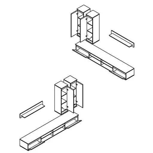 Модульная стенка для гостиной Гербор Люсия 220 Дуб тахо + Нимфея Альба (GRB-1913) - фото 3