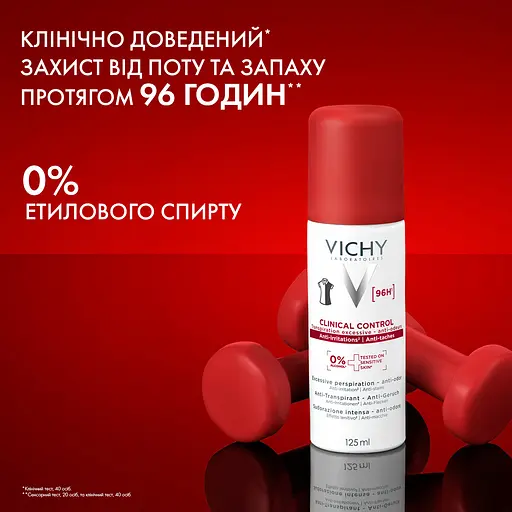 Антиперспірант проти надмірного потовиділення, запаху та плям на одязі Клінікал Контрол, Vichy , 96 годин захисту - фото 3